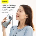 Tai Nghe Dây Có Mic Đàm Thoại BASEUS H19 Jack Cắm 3.5mm Nhét Tai Cách Âm Chống Ồn Âm Thanh Nổi 6D HIFI