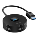 Bộ Chia BASEUS Hub AirJoy Round Box Adapter Type-C Hoặc USB 3.0 To USB 3.01 + USB2.03 Cho Máy Tính, Laptop, Macbook