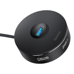 Bộ Chia BASEUS Hub AirJoy Round Box Adapter Type-C Hoặc USB 3.0 To USB 3.01 + USB2.03 Cho Máy Tính, Laptop, Macbook
