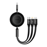 Cáp Sạc Nhanh 100W Rút 3 Đầu BASEUS CAMJ010201 Cổng Type C ra Lightning, Micro, Type C Sạc Nhanh Cho Điện Thoại, LapTop, iPhone, Ipad