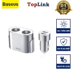 Bộ Chia Tẩu Sạc Trên Xe Ô Tô Baseus CRDYQ 12 V-24V Tích Hợp 2 Cổng USB Sạc Nhanh Công Suất 100w Dây Dài 60cm Phù Hợp Mọi Loại Xe