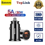 Tẩu Sạc Nhanh 30W BASEUS CCALL-YS01 1 Xe Hơi, Ô Tô Cổng USB 1 Cổng Type C PD Tích Hợp QC 3.0, QC 4.0, PD 3.0