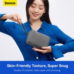 Túi Đựng Phụ Kiện BASEUS Chất Liệu Da Pu Chống Thấm Nước Easy Journey Series Storage Bag Có Khoá Kéo