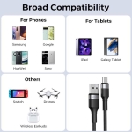 Cáp Sạc Nhanh USB to Type-C QC 3.0 VOLTME Sạc Galaxy S24 50% Trong 30 Phút Truyền Dữ Liệu 480Mbps Bọc Dù Siêu Bền