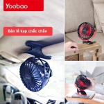 Quạt Kẹp Tích Điện Mini YOOBAO F04 Pin Khủng 6400mAh Chạy 1.5 Ngày Có 4 Mức Gió Siêu Bền