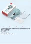 Quạt Mini YOOBAO F3PL Pin 10.000mAh Cầm Tay Để Bàn Tiện Lợi, 3 Cấp Gió, Sử Dụng 36h, Hiển Thị Dung Lượng Pin